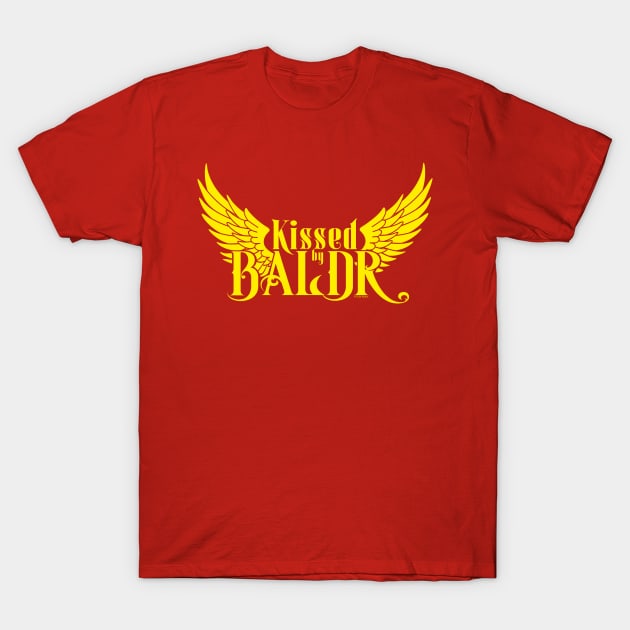 Kissed by BALDR, Yellow logo T-Shirt by Odin Asatro